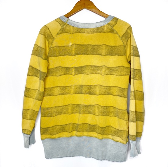We The Free Yellow Striped Lion Sweater Large - Picture 5 of 9